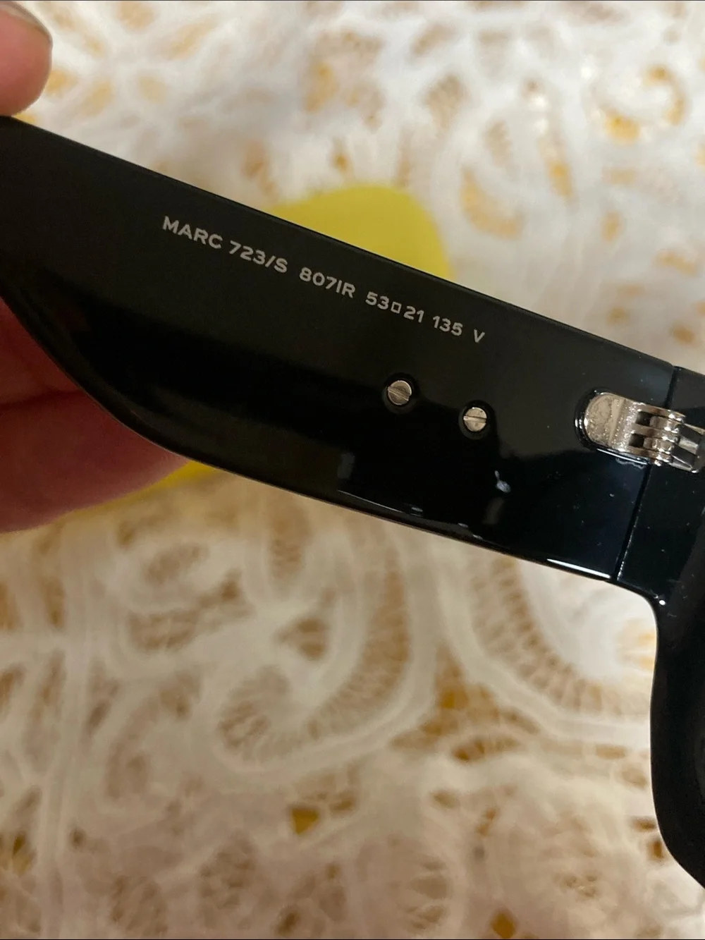 Marc Jacobs Black Sunglasses with Yellow Case